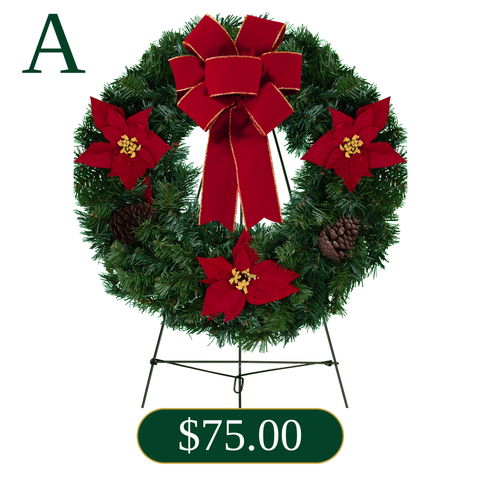 A. Classic Poinsettia Wreath