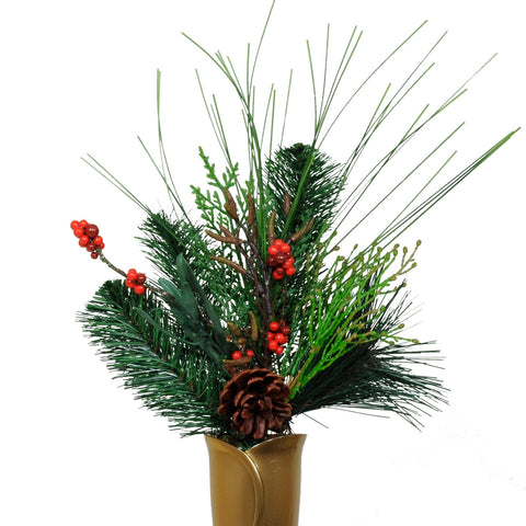 Decorated Christmas Tree Niche Vase