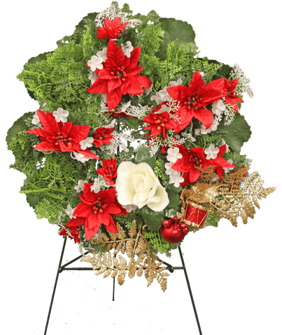 14 - Medium Poinsettia Wreath